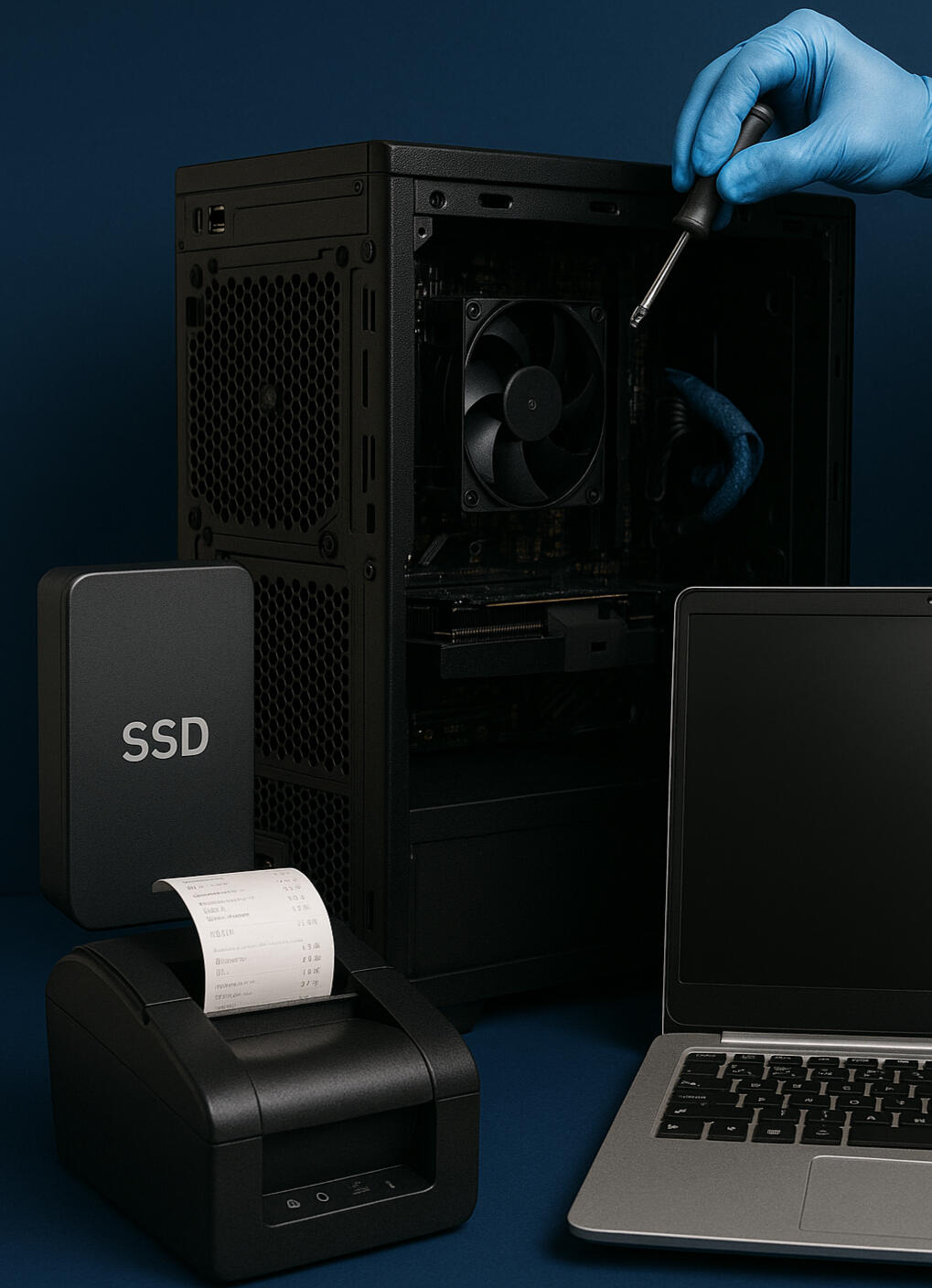 Venta y mantenimiento de equipos de cómputo Comercializamos computadores, portátiles, servidores y accesorios. Ofrecemos mantenimiento preventivo y correctivo para garantizar el óptimo rendimiento de tus equipos.